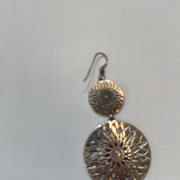 Brighton Earrings Sunburst Duo Drop with Rhinestone Crystals French Wire - Picture 7 of 9